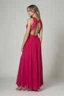 Aluguel Vestido Longo Godê Pink SP Tatuapé