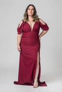 Alugue Vestido Longo liso sereia plus size Sp Tatuapé