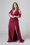 Alugue Vestido Longo liso sereia plus size Sp Tatuapé