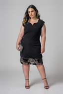 Alugue Vestido Curto paetê Bordado Plus size Sp Tatuapé