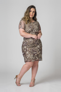 Alugue Vestido Curto paetê Bordado Plus size Sp Tatuapé