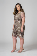 Alugue Vestido Curto paetê Bordado Plus size Sp Tatuapé