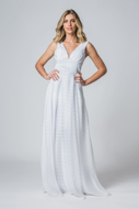 Alugue Vestido longo noiva pré-wedding branco Fluído Sp Tatuapé