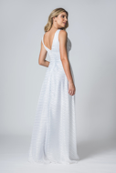 Alugue Vestido longo noiva pré-wedding branco Fluído Sp Tatuapé