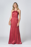 Aluguel Vestido Longo Marsala liso SP