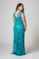 Aluguel Vestido longo verde plus size sp