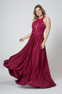 Aluguel Vestido Longo Marsala Bordado São Paulo ZL