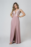 Alugue Vestido Festa Longo Rose Sp