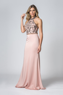 Alugue Vestido Longo Rose Pedrarias Sp Tatuapé