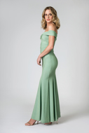 Aluguel vestido Longo verde lurex sereia Sp